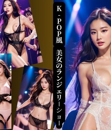 K-pop風美女の美女のランジェリーショー