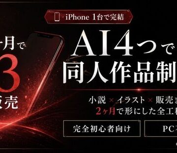 【iPhone1台で完結】AI4つを使い分ける同人作品制作術｜小説×イラスト×販売まで2ヶ月で形にした全工程