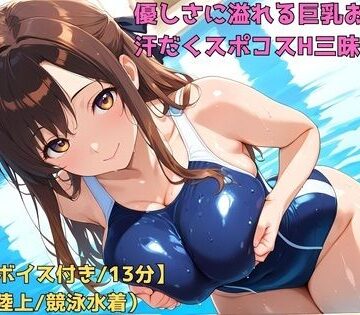 【AIフルアニメ13分】優しさに溢れる巨乳お姉さんと汗だくスポコスH三昧！［テニス・陸上・競泳水着］【ボイス有】