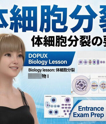 【▲20】一ノ瀬廻里 大学に進学し強豪予備校『DOPUX（ドピュックス』で生物I，IIを教える名物講師に！（Vol.009:体細胞分裂）