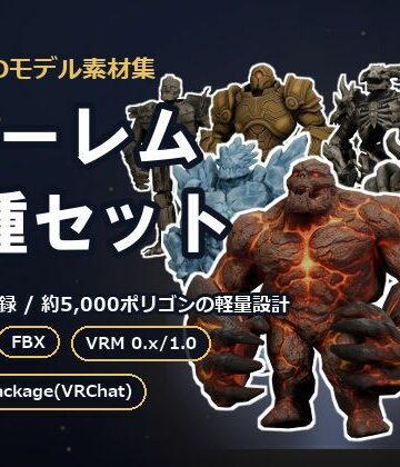 軽量3Dモデル素材集 ゴーレム7種セット