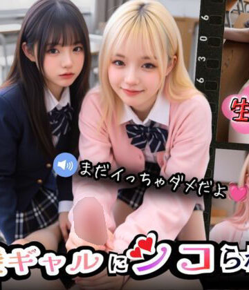 【実写系Hゲーム】好きな娘の前で金髪ギャルにシコられる！射精限界おち●ぽ焦らし我慢